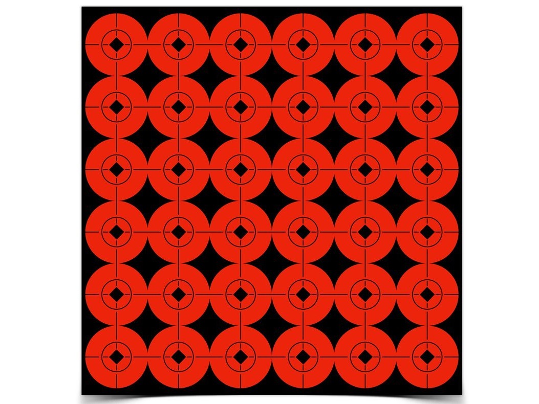 Birchwood Casey TARGET SPOTS Zelf Klevende Doelen ROOD  2.5 Centimeter